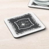 Merry & Bright Schneefall Weihnachts-ID591 Getränkeuntersetzer (Linke Seite)