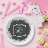 Merry & Bright Schneefall Weihnachts-ID591 Pappteller (Party)