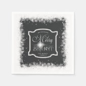 Merry & Bright Schneefall Weihnachts-ID591 Serviette (Vorderseite)