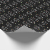 Merry Bright Schwarz-weiß Christmas Geschenkpapier (Ecke)