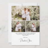 Merry + Bright Script Arch Foto Feiertagskarte (Rückseite)