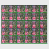 Merry Bright Script Rustic Snowman Niedliches Must Geschenkpapier (Flach)