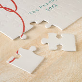 Merry & Bright Script und Foto Ornamente Design Puzzle (Seite)