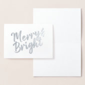 Merry & Bright-Skriptdesign Folienkarte (Anzeige)