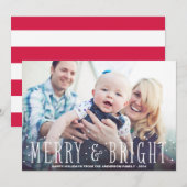 MERRY & BRIGHT SNOWFALL | FERIENFOTOKARTE FEIERTAGSKARTE (Vorne/Hinten)