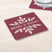 Merry & Bright | Snowflake Party Paper Untersetzer (angewinkelt)