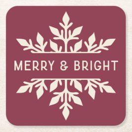 Merry & Bright | Snowflake Party Paper Untersetzer