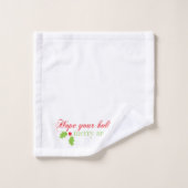 Merry Bright Snowflakes Monogram Weihnachten Badhandtuch Set (Waschlappen)