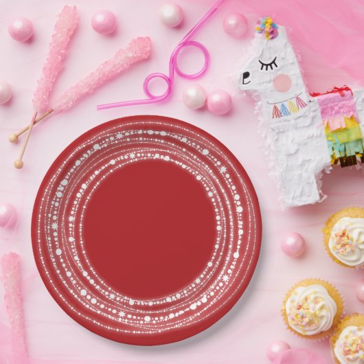 Merry & Bright Sparklights Chic Holiday Party Pappteller (Party)