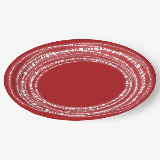 Merry & Bright Sparklights Chic Holiday Party Pappteller (Schrägansicht)