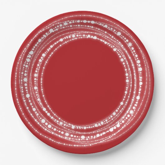 Merry & Bright Sparklights Chic Holiday Party Pappteller (Vorderseite)