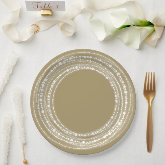 Merry & Bright Sparklights Chic Holiday Party Pappteller (Hochzeit)