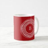 Merry & Bright Sparklights Monogram Christmas Kaffeetasse (VorderseiteRechts)