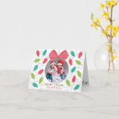 Merry + Bright String Lights Foto Card Karte (Gelbe Blume)