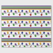 Merry & Bright Striped Holiday Wrapping Paper Geschenkpapier (Flach)