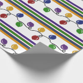 Merry & Bright Striped Holiday Wrapping Paper Geschenkpapier (Ecke)