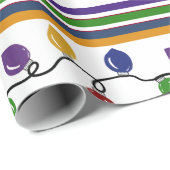Merry & Bright Striped Holiday Wrapping Paper Geschenkpapier (Rolleneckpunkt)
