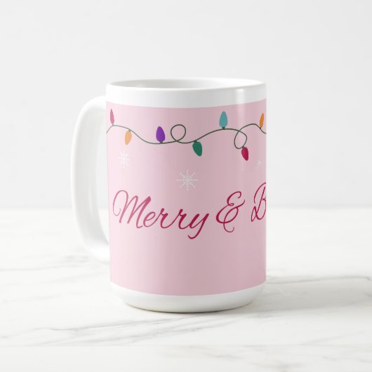 Merry & Bright | Stylish  Kaffeetasse (Vorderseite Links)