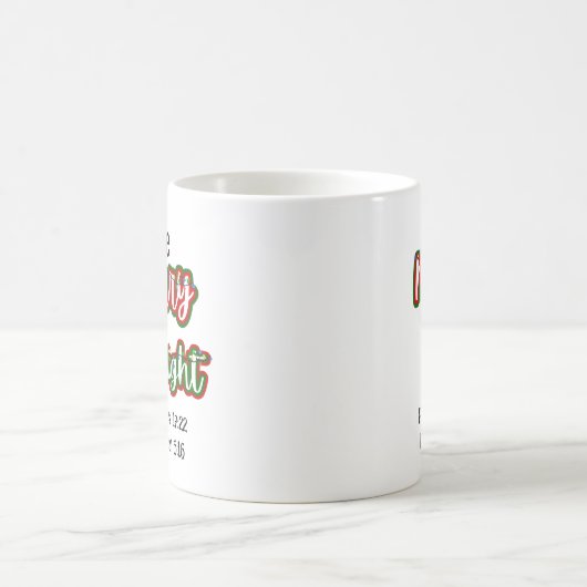 Merry & Bright T - Shirt Kaffeetasse (Mittel)