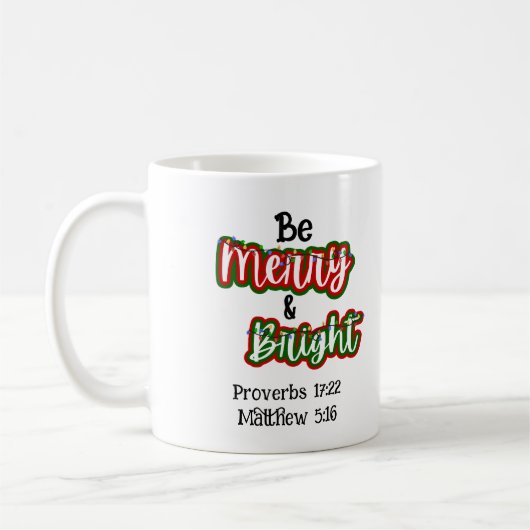 Merry & Bright T - Shirt Kaffeetasse (Links)