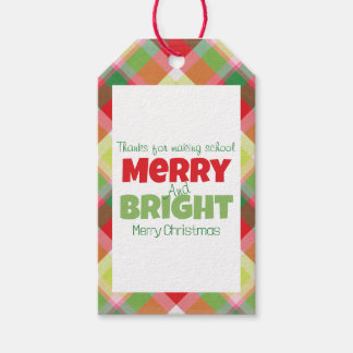 Merry & Bright Teachers Vielen Dank für Ihr Gesche Geschenkanhänger