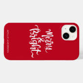 Merry-Bright-Typografie-Script rot Case-Mate iPhone Hülle (Rückseite (Horizontal))
