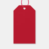 Merry-Bright-Typografie-Script rot Geschenkanhänger (Rückseite)