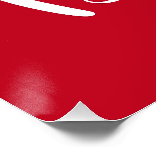 Merry-Bright-Typografie-Script rot Poster (Ecke)