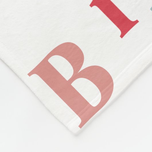 Merry & Bright typografische Farbe Fleecedecke (Ecke)