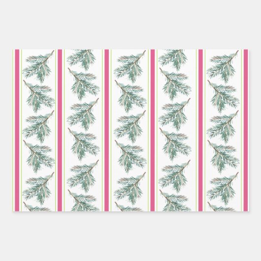 Merry & Bright Typografy Weihnachten Geschenkpapier Set (Vorderseite 3)