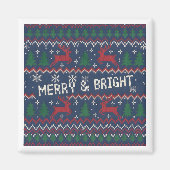 Merry & Bright Ugly Christmas Sweater Magnet (Vorne)