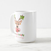 Merry & Bright (und ein bisschen sassy) Urlaub Kaffeetasse (Vorderseite Links)