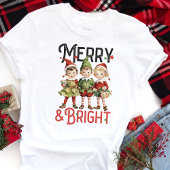 Merry & Bright Vintag Elf Weihnachten Tri-Blend Shirt