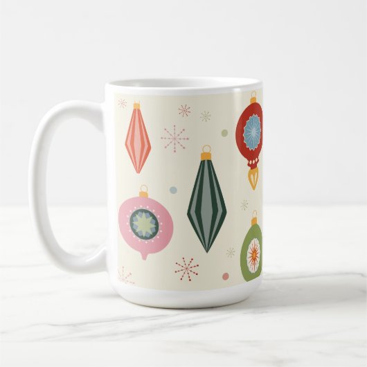 Merry & Bright Vintage Ornament Mug Kaffeetasse (Links)