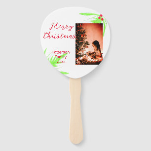Merry Bright Weihnachten fügen Familiennamen Freud Fächer