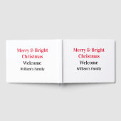 Merry Bright Weihnachten fügen Familiennamen Freud Gästebuch (Voll)