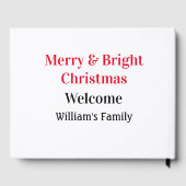 Merry Bright Weihnachten fügen Familiennamen Freud Gästebuch (Rückseite)
