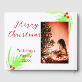 Merry Bright Weihnachten fügen Familiennamen Freud Gästebuch (Rückseite)