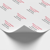 Merry Bright Weihnachten fügen Familiennamen Freud Geschenkpapier (Ecke)