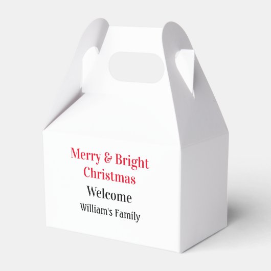 Merry Bright Weihnachten fügen Familiennamen Freud Geschenkschachtel (Vorderseite)