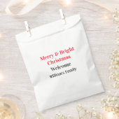 Merry Bright Weihnachten fügen Familiennamen Freud Geschenktütchen (Ausgeschnitten)