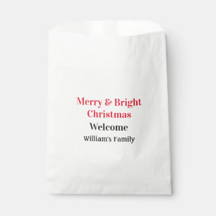 Merry Bright Weihnachten fügen Familiennamen Freud Geschenktütchen
