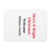 Merry Bright Weihnachten fügen Familiennamen Freud Magnet (Horizontal)