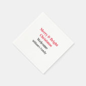 Merry Bright Weihnachten fügen Familiennamen Freud Serviette (Ecke)
