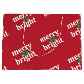 "Merry & Bright" Weihnachten Große Geschenktüte (Vorderseite)