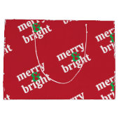 "Merry & Bright" Weihnachten Große Geschenktüte (Rückseite)