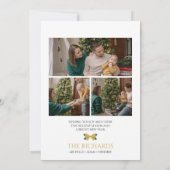 Merry & Bright Weihnachten Minimal Foto Card Einladung (Rückseite)