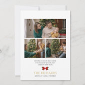 Merry & Bright Weihnachten Minimal Foto Card Einladung (Rückseite)