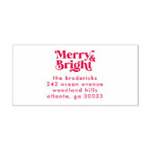 Merry & Bright Weihnachten Rücksendeadresse Permastempel (Design)