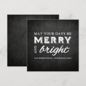 Merry & Bright - Weihnachten Rustikales Chalkboard (Vorne/Hinten)